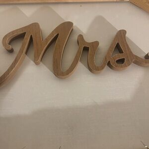 Mr. And Mrs. Wooden Wedding Sign Decor